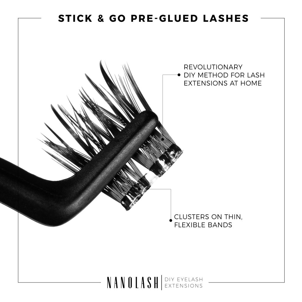 nanolash Műszempillák DIY otthon Pre-Glued